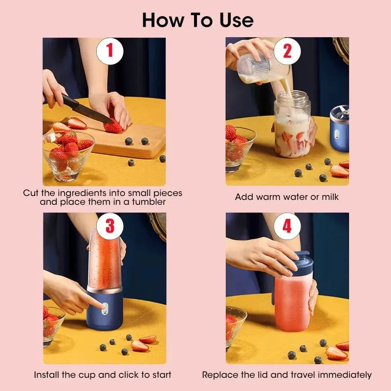 Fluntix™ Portable Blender – Fresh Smoothies Anywhere