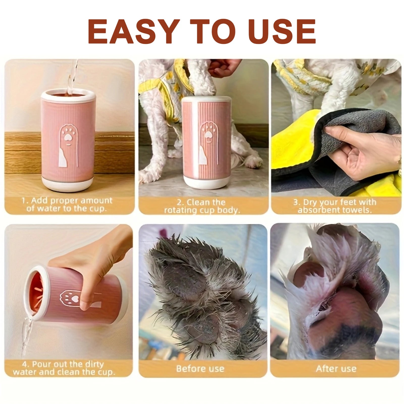 Pet Paw Cleaner Cup